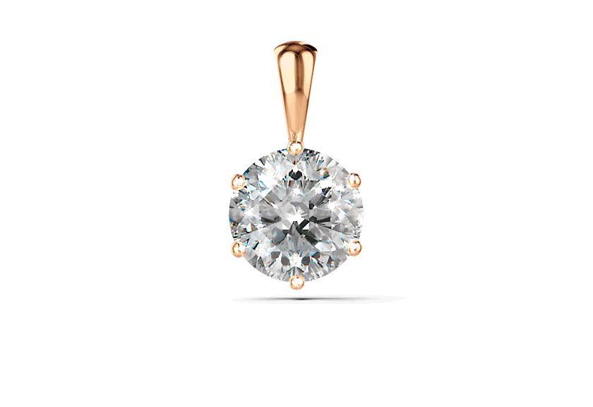 Diamantsolitär / Anhänger VENILIA mit 0.5 karat Brillant Form Naturdiamant