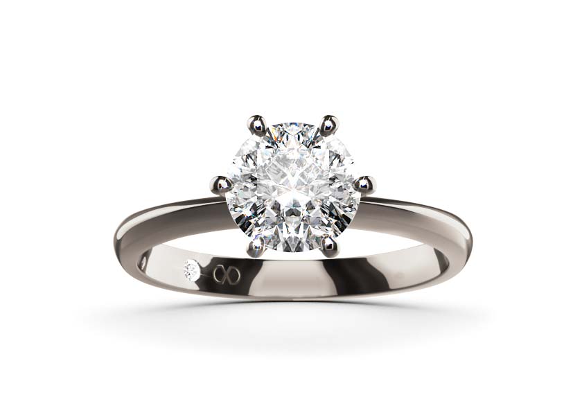 Diamantsolitär / Verlobungsring YORXS NO. 7 With 0.3 Carat Round Shape Natural Diamond