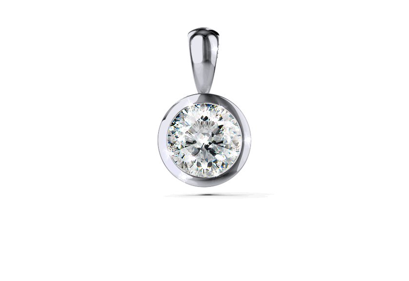 Diamanten / Anhänger PALILIA white gold - round - poliert
