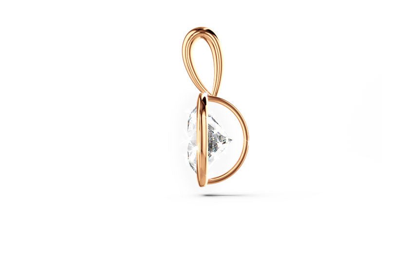 Diamanten / Anhänger PALILIA rose gold - round - poliert
