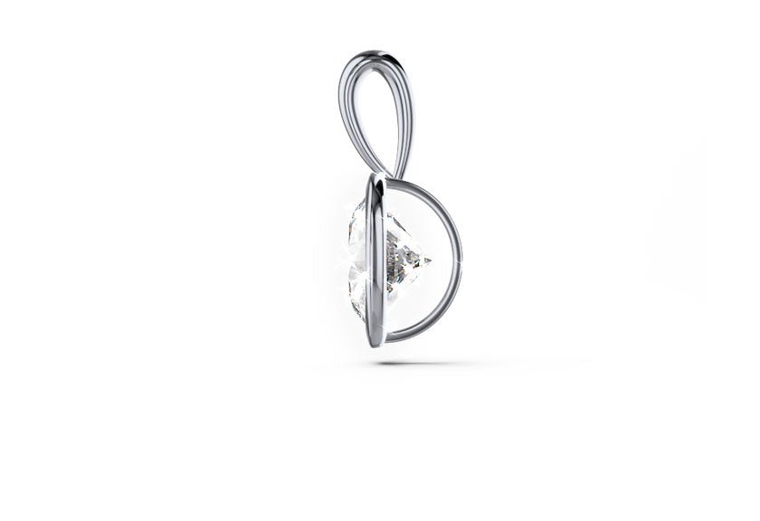 Diamanten / Anhänger PALILIA white gold - round - poliert