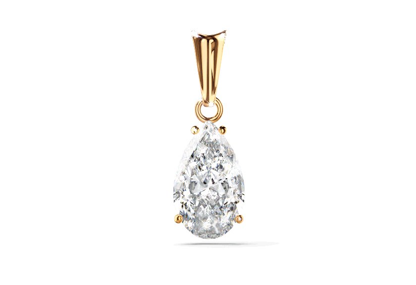 Filigrane Anhänger ROSEA rose gold - pear - poliert