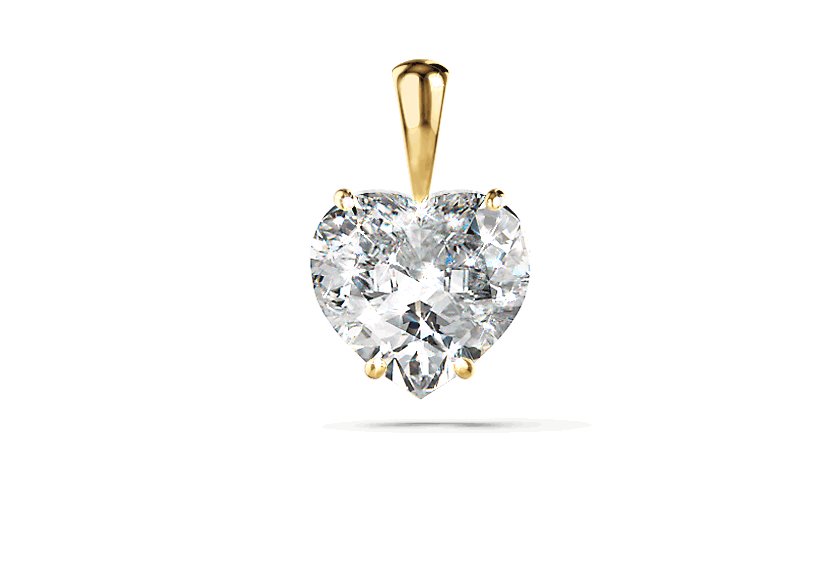 Filigrane Anhänger SILJA yellow gold - heart - poliert
