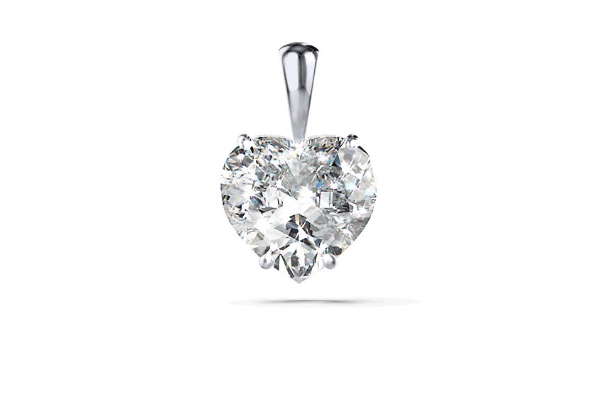 Filigrane Anhänger SILJA white gold - heart - poliert