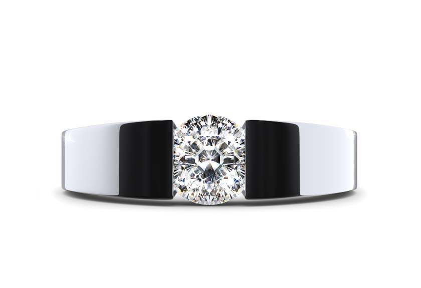Spannring LARENTIA white gold - round - poliert