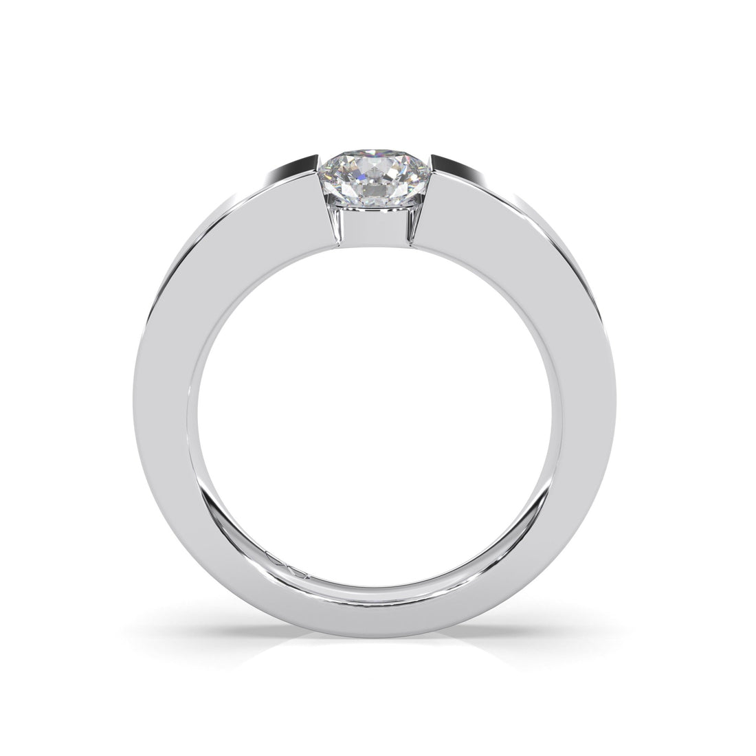 Spannring LARENTIA white gold - round - poliert