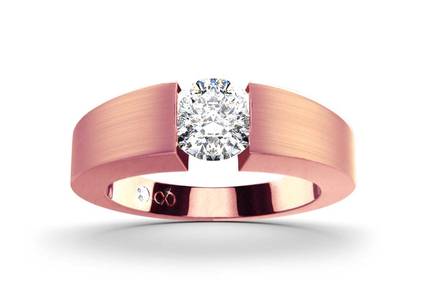 Spannring LORARIA rose gold - round - mattiert