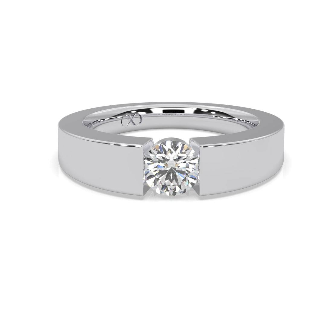 Spannring LORARIA white gold - round - poliert