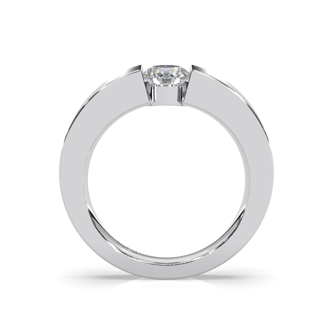 Spannring LORARIA white gold - round - poliert