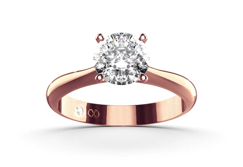 rose gold - round - poliert