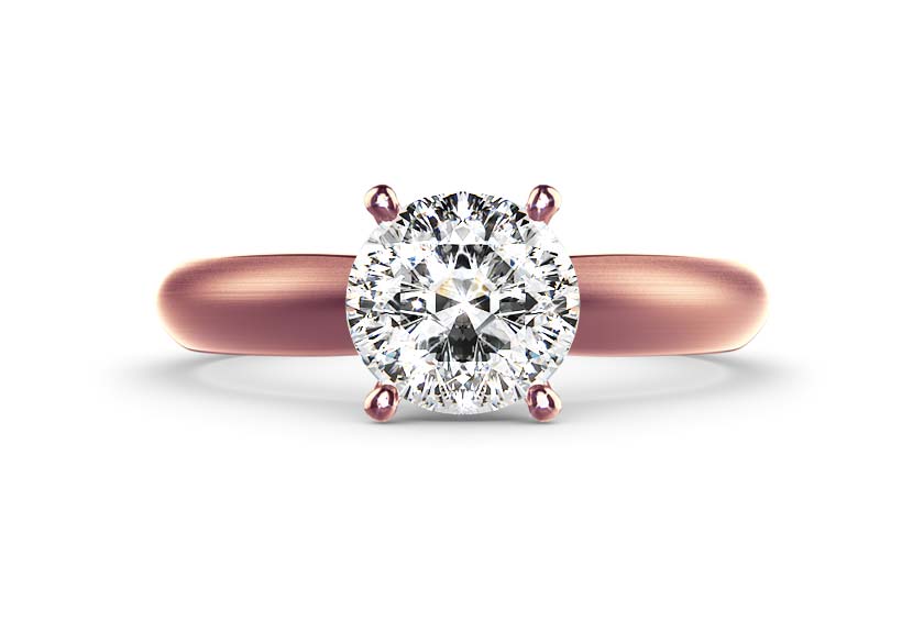 rose gold - round - mattiert