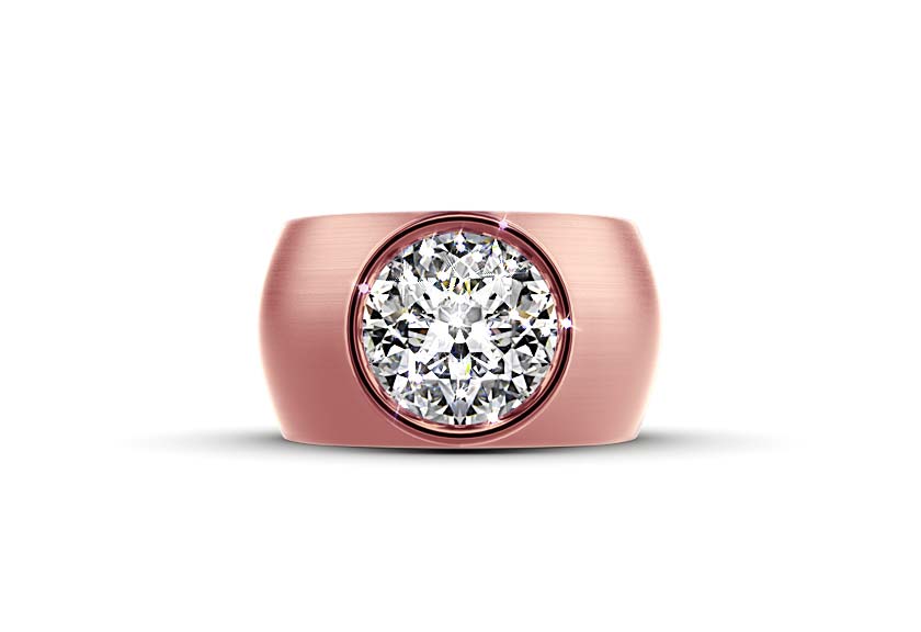 rose gold - round - mattiert