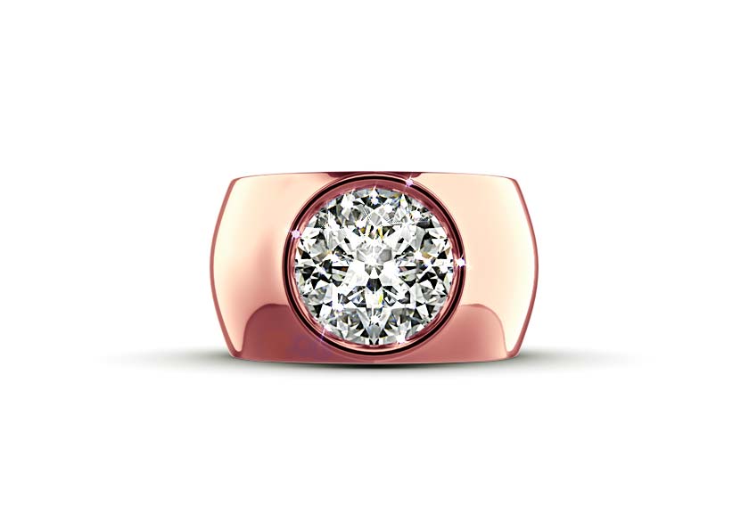 rose gold - round - poliert