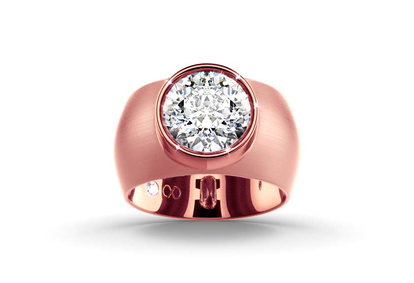 rose gold - round - mattiert