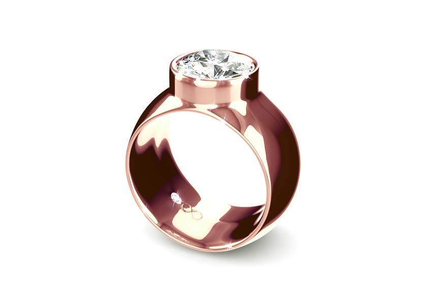 rose gold - round - poliert