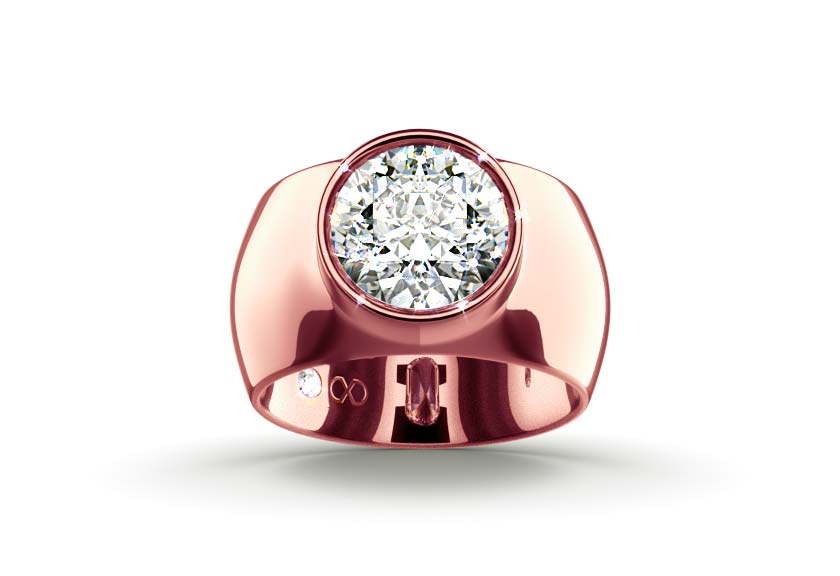 rose gold - round - poliert