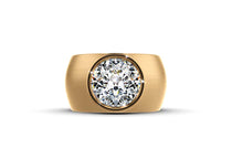 yellow gold - round - mattiert