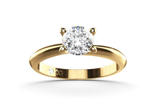 Diamant - Solitärring LEVANA With 0.3 Karat Brillant Form Naturdiamant