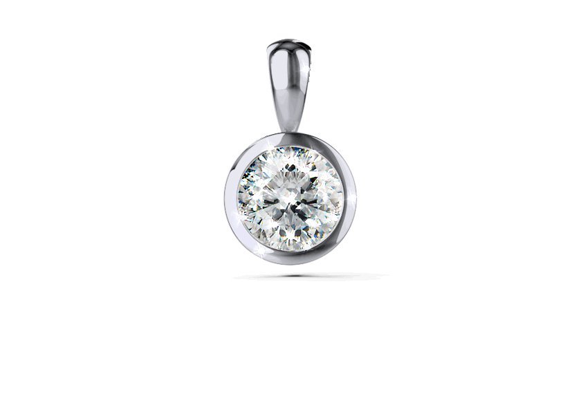 Diamanten / Anhänger PALILIA mit 0.5 karat Brillant Form Naturdiamant