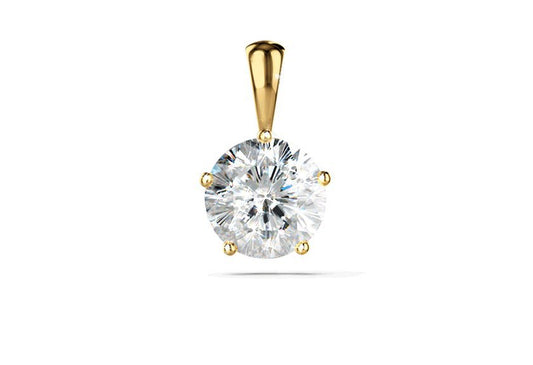 Diamantsolitär / Anhänger CLARITA mit 0.5 karat Brillant Form Naturdiamant