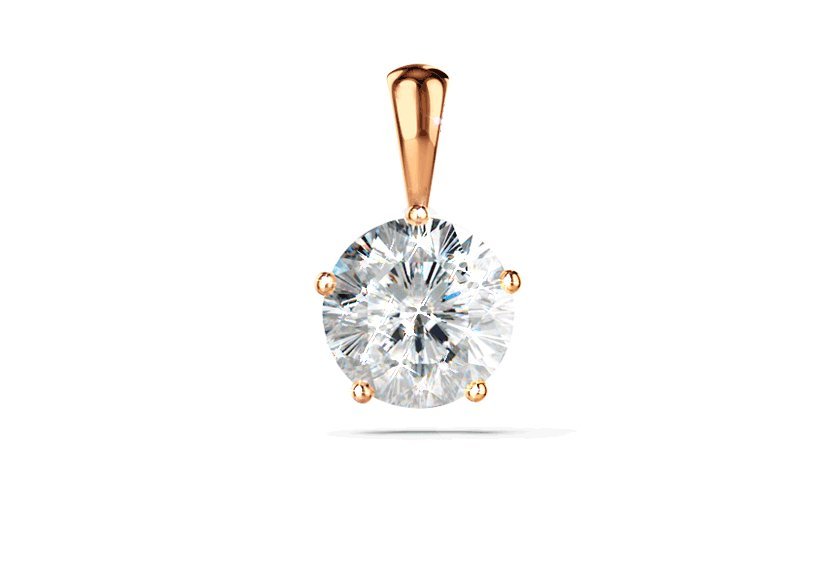 Diamantsolitär / Anhänger CLARITA mit 2.04 karat Brillant Form Labordiamant
