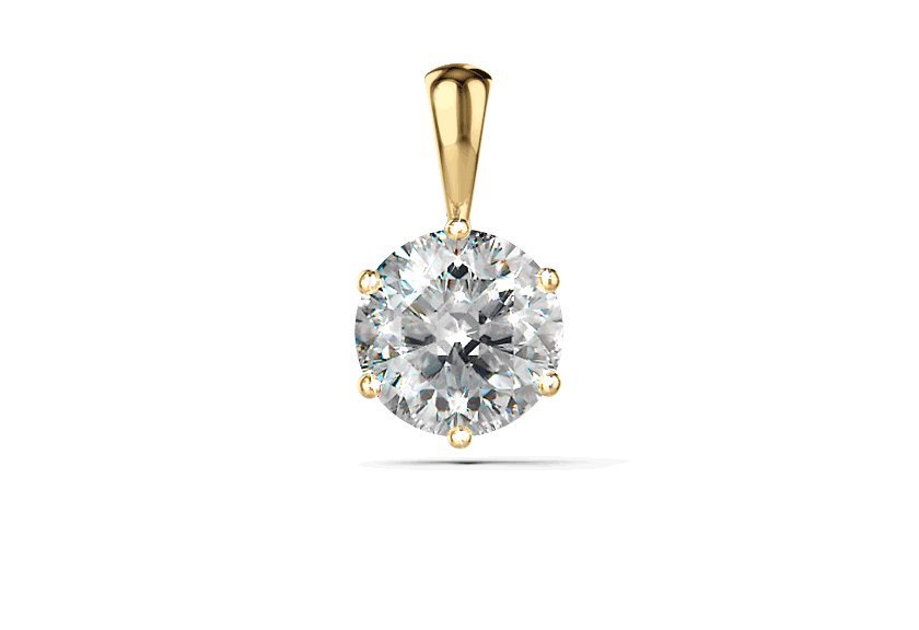 Diamantsolitär / Anhänger VENILIA mit 0.44 karat Brillant Form Naturdiamant