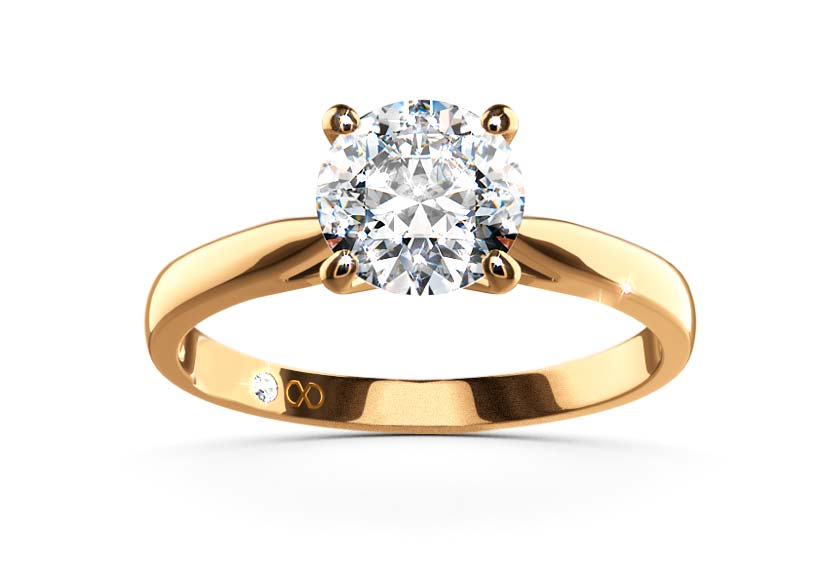 Diamantsolitär / Verlobungsring GELUSA With 0.9 Karat Brillant Form Labordiamant
