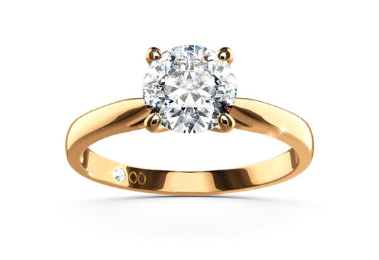 Diamantsolitär / Verlobungsring GELUSA With 0.9 Karat Brillant Form Labordiamant