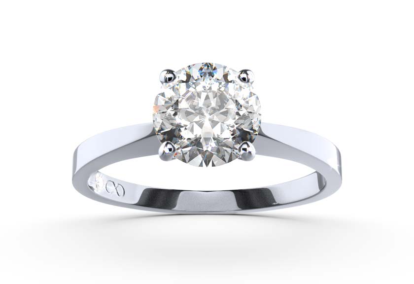 Diamantsolitär / Verlobungsring KALORA With 0.65 Karat Brillant Form Naturdiamant