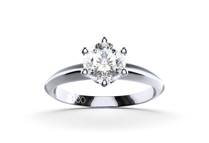 Diamantsolitär / Verlobungsring YORXS NO. 2 With 0.18 Karat Brillant Form Naturdiamant