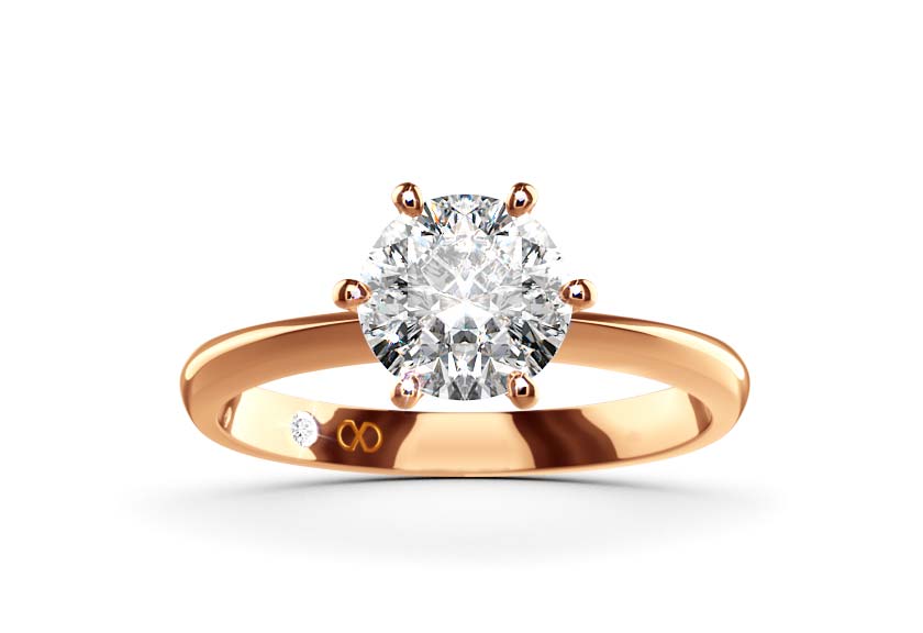Diamantsolitär / Verlobungsring YORXS NO. 7 With 0.74 Karat Brillant Form Labordiamant