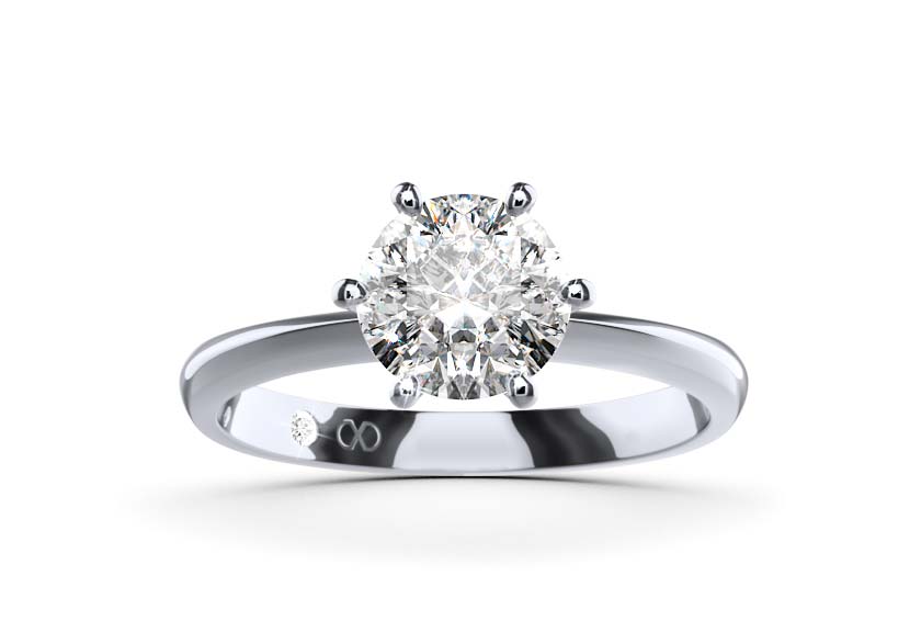 Diamantsolitär / Verlobungsring YORXS NO. 7 With 1.0 Karat Brillant Form Naturdiamant