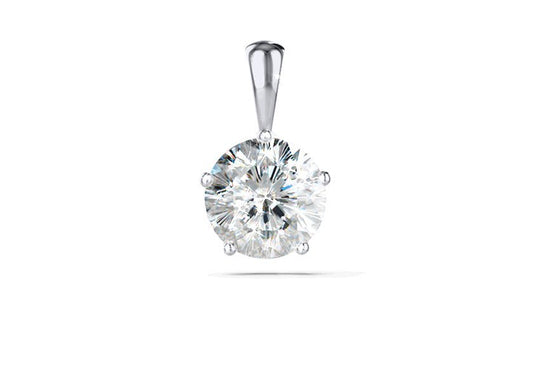 Diamantsolitär / Anhänger CLARITA mit 1.0 karat Brillant Form Naturdiamant