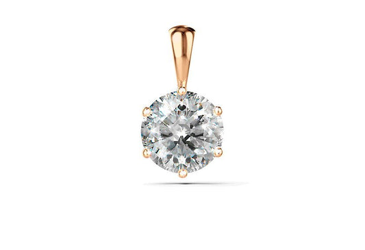Diamantsolitär / Anhänger VENILIA mit 0.5 karat Brillant Form Naturdiamant