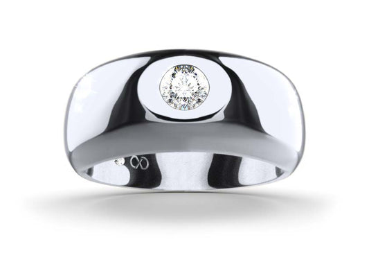 Diamantsolitär / Ehering POLERIO With 1.02 Karat Brillant Form Naturdiamant