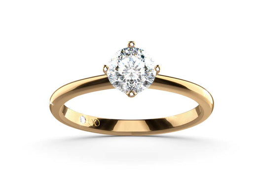 Diamantsolitär / Verlobungsring LUNA With 0.7 Karat Brillant Form Naturdiamant