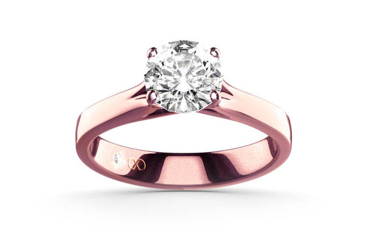 Diamantsolitär / Verlobungsring RUSIDIA With 0.3 Karat Brillant Form Naturdiamant