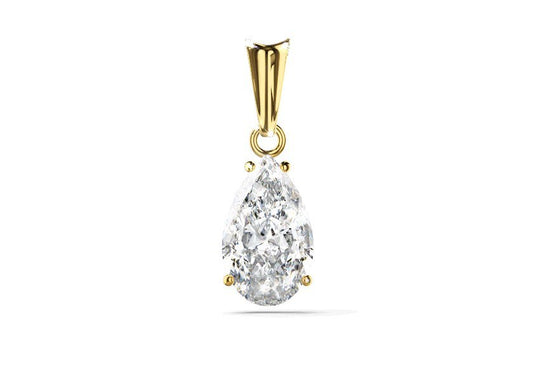Filigrane Anhänger ROSEA mit 1.04 karat Tropfen Form Labordiamant