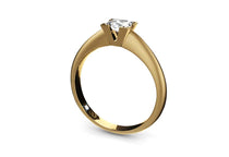 yellow gold - round - mattiert