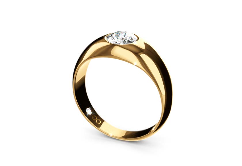 yellow gold - round - poliert