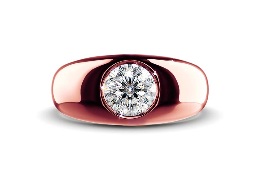 rose gold - round - poliert