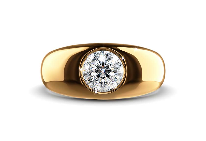 yellow gold - round - poliert