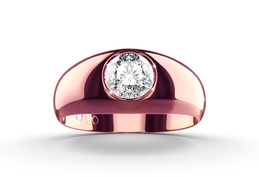 rose gold - round - poliert