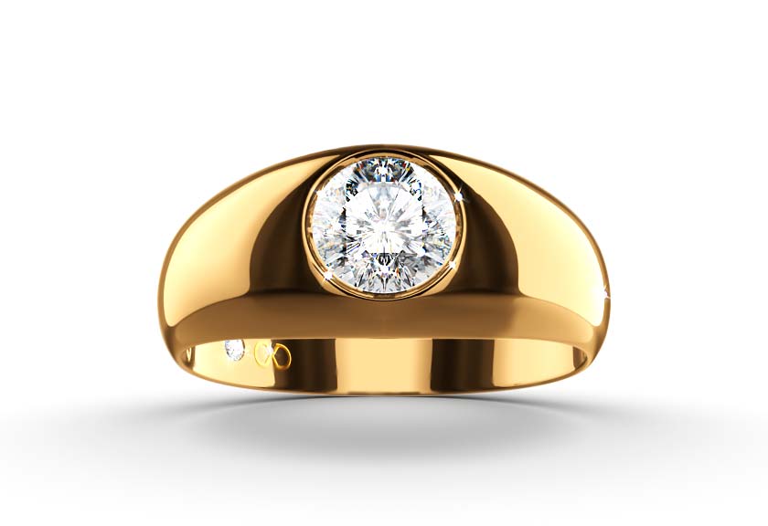 yellow gold - round - poliert