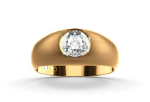 yellow gold - round - mattiert