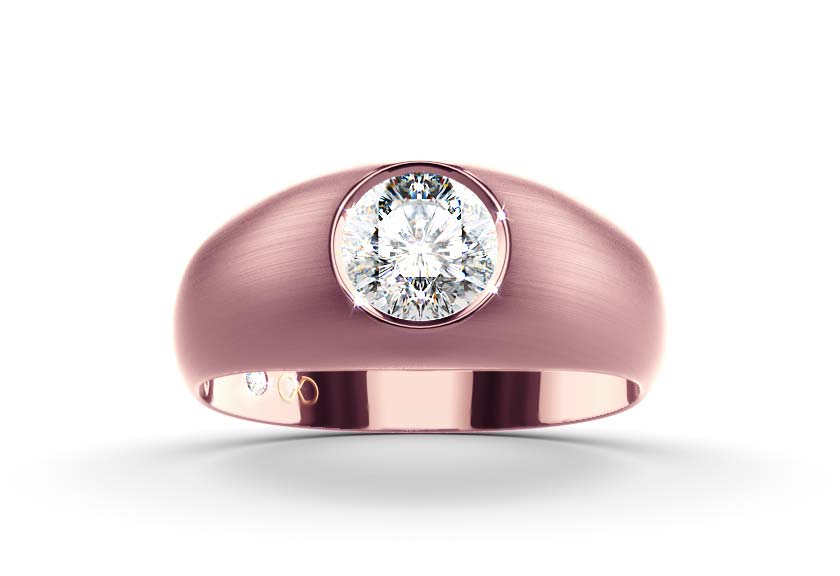 rose gold - round - mattiert