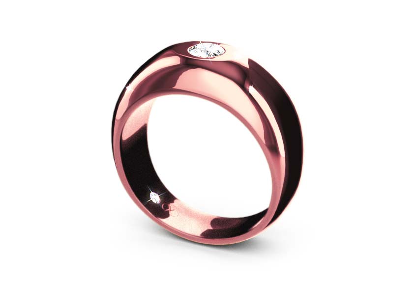 rose gold - round - poliert