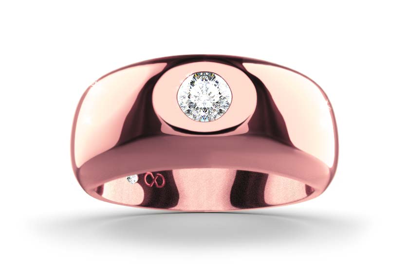 rose gold - round - poliert