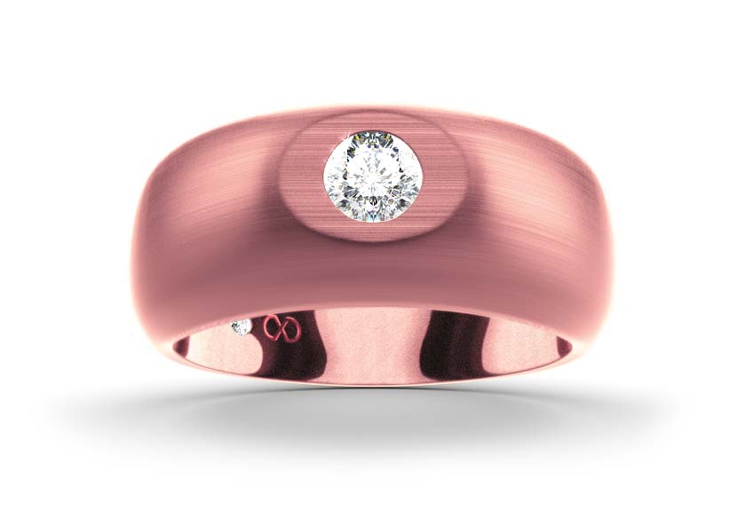 rose gold - round - mattiert