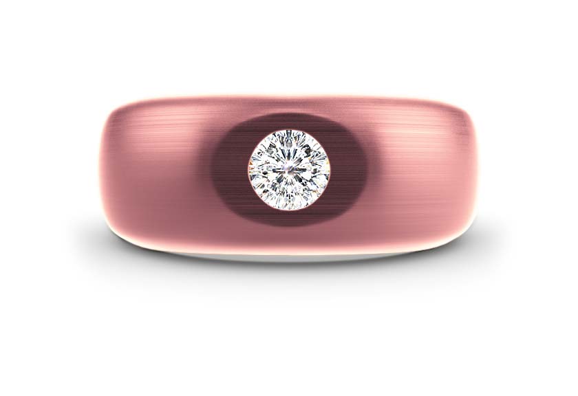 rose gold - round - mattiert